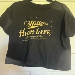 High Life Black Crop Top